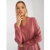 Ružová blúzka s riasením na chrbte