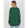 Tmavozelená dámska mikina bez kapucne