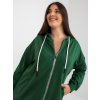 Tmavozelená mikina na zips