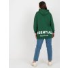 Tmavozelená mikina ESSENTIALS