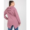 Tmavoružová asymetrická mikina