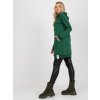 Tmavozelené mikinové šaty s vreckami