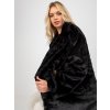 Čierny dámsky teddy kabát