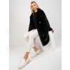 Čierny dámsky teddy kabát