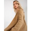 Svetlohnedý dlhý kardigan z pleteniny