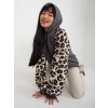 Tmavosivá mikina s leopardími rukávmi