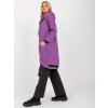 Fialová dlhá mikina na zips