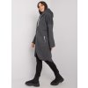 Tmavo sivá dámska dlhá mikina na zips