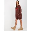Tmavohnedé mikinové šaty Milano