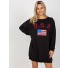 Čierna dlhá mikina USA