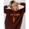 Tmavohnedé mikinové šaty NEW YORK