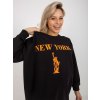 Čierne mikinové šaty NEW YORK