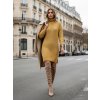 Žlté svetrové šaty MAJA s rolákom