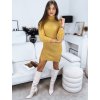 Žlté svetrové šaty MAJA s rolákom