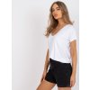 Biele dámske tričko s čipkou vo výstrihu