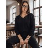 Čierny elegantný sveter WELLMA