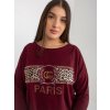 Tmavofialové tričko s potlačou PARIS