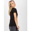 Čierne dámske basic tričko