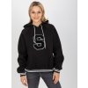 Čierna dámska mikina s kapucňou