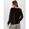 Čierna velúrová mikina s výstrihom