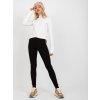 Legíny so vzorovaným pruhom - čierna (Veľkosť XL)