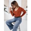 Ryšavo-oranžový kratší svetrík MELANIA