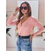 Svetloružový kratší svetrík MELANIA