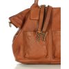 Hnedá kožená priestranná shopper kabelka MARCO MAZZINI