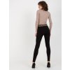 Čierne legíny s ozdobnou gumou v páse