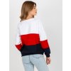 Trojfarebná dámska mikina - biela/červená/modrá
