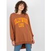 Mikinové šaty Hollywood life - hnedá/oranžová