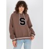 Hnedá mikina s kapucňou "S"