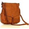MARCO MAZZINI Karamelová crossbody z prírodnej kože
