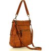 MARCO MAZZINI Karamelová crossbody z prírodnej kože