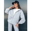 Sivá teplákovka na zips AMILIA PREMIUM