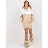 Bielo-béžová dámska mikina na zips