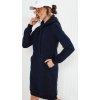 Tmavomodré basic mikinové šaty GARNET