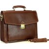 Pánska hnedá kožená aktovka LORIS