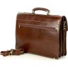 Pánska hnedá kožená aktovka LORIS