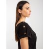 Čierne dámske tričko s výstrihom