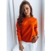 Oranžová mikina bez kapucne FASHION II