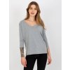 Sivé basic tričko s 3/4 rukávom