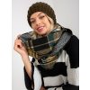 Károvaný šál - čierná/béžová