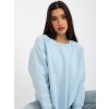 Svetlomodrá dlhá basic mikina