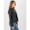 Čierna koženková bunda s vreckami