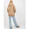 Tmavo béžová dlhá mikina s kapucňou