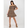 Hnedé vzorované letné šaty