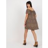 Hnedé vzorované letné šaty