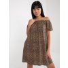 Hnedé vzorované letné šaty