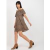 Hnedé vzorované letné šaty